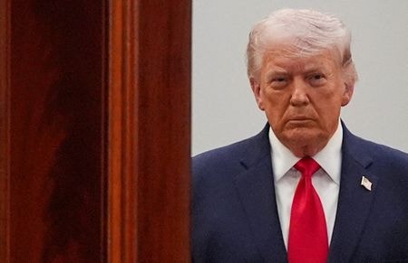 トランプ米大統領。ホワイトハウスで4月1日代表撮影。REUTERS