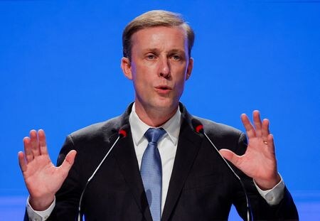 サリバン米大統領補佐官（国家安全保障問題担当）は１０日、北朝鮮が韓国の政治的混乱を利用するリスクがあり、韓国の問題解決を支援することは米国の利益になるという認識を示した。６日撮影（２０２５年　ロイター/Anushree Fadnavis）