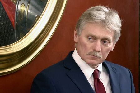 ロシア大統領府のペスコフ報道官は２９日、敵対国との対立と西側諸国がロシアに仕掛けている「ハイブリッド戦争」は長期にわたって続くと述べた。昨年１２月撮影。（2023年　ロイター/Sputnik）