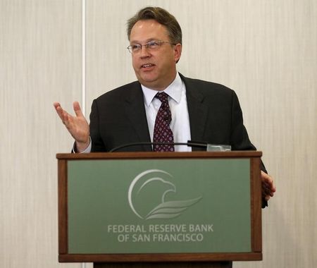 　１０月３０日、ウィリアムズＳＦ連銀総裁は、低水準の中立金利は米経済の変化の兆しを示す危険信号だとの認識を示した。写真は３月２７日の講演時に撮影。（２０１５年　ロイター／Robert Galbraith）