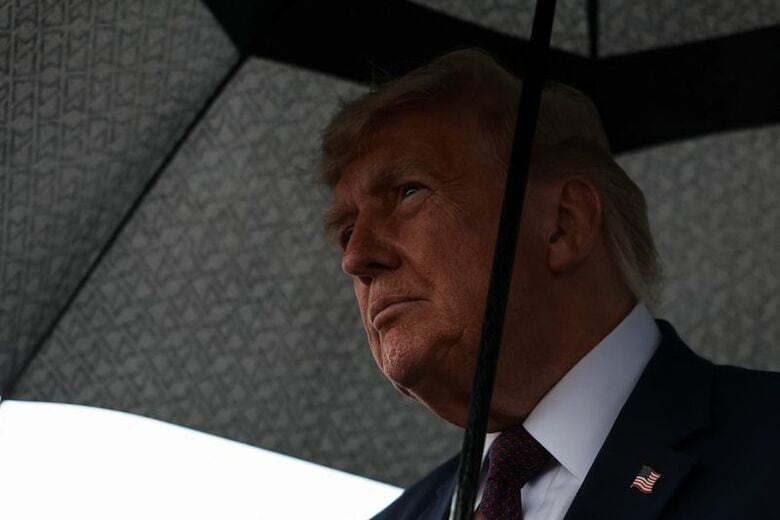 ６月２３日、米ペンシルベニア州を訪問するトランプ大統領　REUTERS/Evelyn Hockstein
