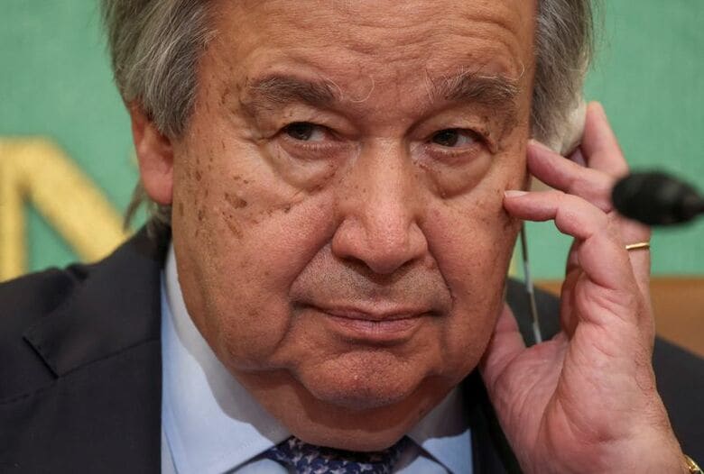 国連のグテーレス事務総長。都内で20日撮影。REUTERS/Issei Kato