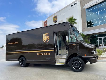国際貨物輸送大手の米ユナイテッド・パーセル・サービス（ＵＰＳ）が２３日発表した第１・四半期決算は、利益が市場予想を上回った。２０２３年９月撮影（２０２４年　ロイター/Lisa Baertlein）
