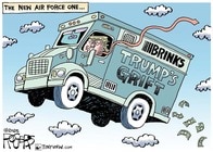 3700の疑惑を抱えるトランプは「最高不正官」【風刺画で読み解くアメリカ】