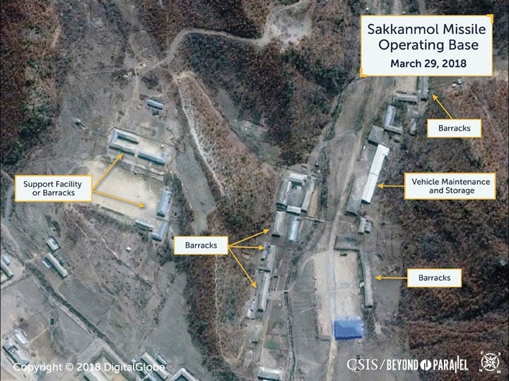 今回特定された未申告のミサイル基地の1つ　CSIS/Beyond Parallel/DigitalGlobe 2018/REUTERS