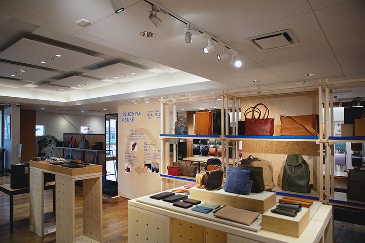 TSUCHIYA REUSE POP-UP STORE(西新井本店でのリユース品販売)の様子