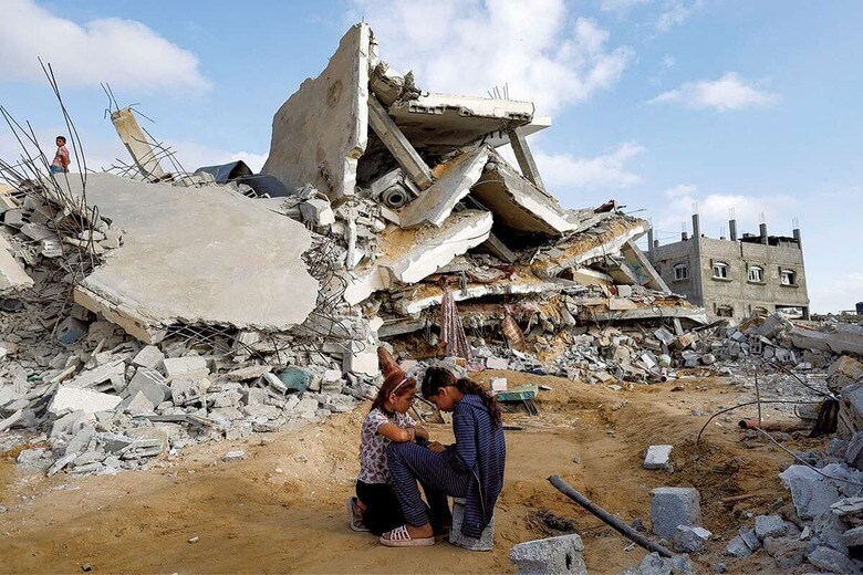 ガザ地区南部ラファでは戦闘が続いている　MOHAMMED SALEMｰREUTERS