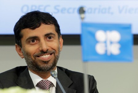 　７月１０日、石油輸出国機構（ＯＰＥＣ）議長国を務めるアラブ首長国連邦（ＵＡＥ）のマズルーイ・エネルギー相（写真）は、トランプ米大統領がＯＰＥＣに原油増産を求めていることについて、ＯＰＥＣに責任はないと反論した。ウィーンで６月撮影（２０１８年　ロイター／Heinz-Peter Bader）