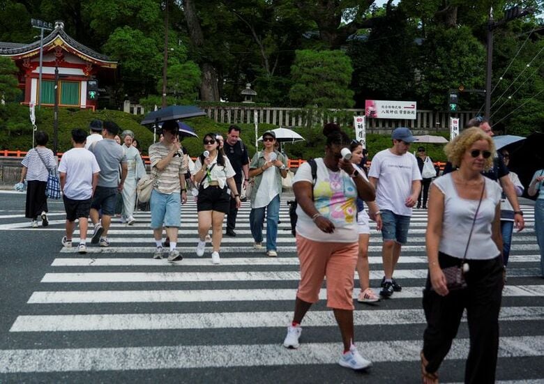 写真は7月23日、京都市内で撮影。REUTERS/Fred Mery