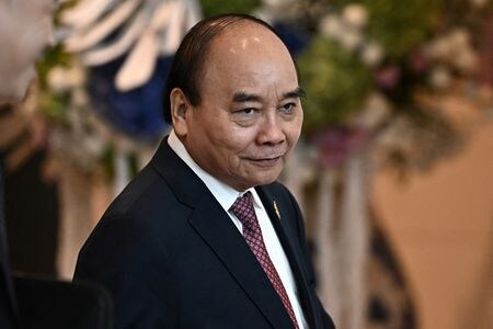 　１月１８日、ベトナム国会は、グエン・スアン・フック国家主席（６８、写真）の辞任を承認した。写真は昨年１１月タイの首都バンコクでの代表撮影（２０２３年／ロイター）