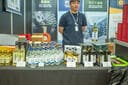 酒類＆ワイン博覧会に出展した韓国の酒造メーカー「ソレウォン」の伝統酒や蒸留酒　（撮影＝筆者）