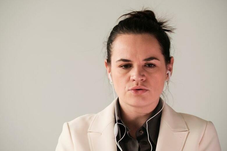 ベラルーシ大統領選の反政権派の候補だったスベトラーナ・チハノフスカヤ氏は、国連安全保障理事会に対し、ベラルーシに国際監視団を派遣するよう要請した。写真はチハノフスカヤ氏(2020年　ロイター/Ints Kalnins)