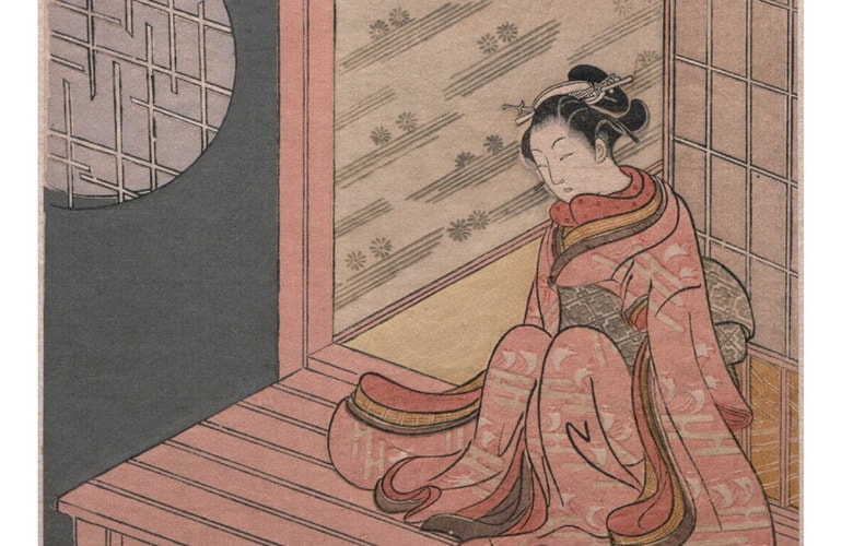 『見立鉢の木』鈴木春信画　18世紀　東京国立博物館蔵　出典：ColBase(http://colbase.nich.go.jp/)