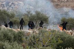 イスラエル人入植者、ヨルダン川西岸でオリーブ収穫中の村人襲撃