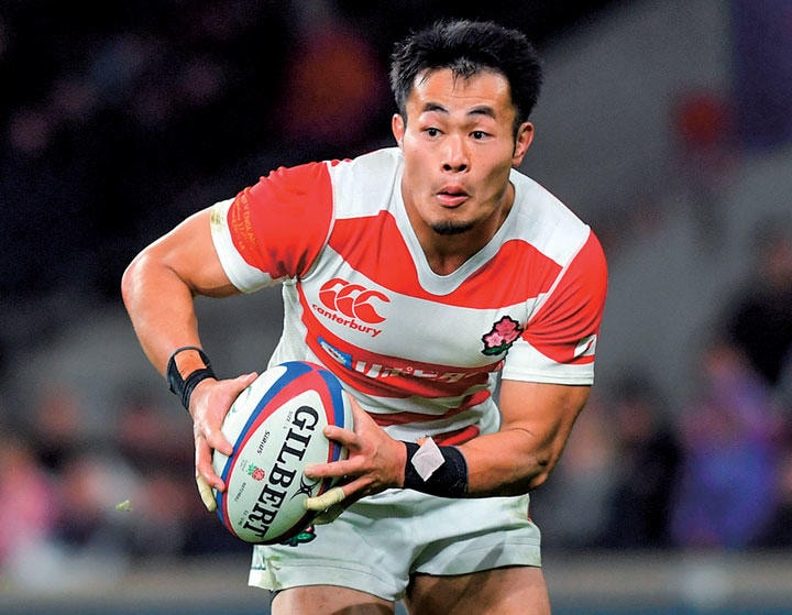 日本代表の福岡堅樹は、28日の対アイルランド戦で大金星に繋がる逆転トライを決めた　Ashley Western-MB Media/GETTY IMAGES