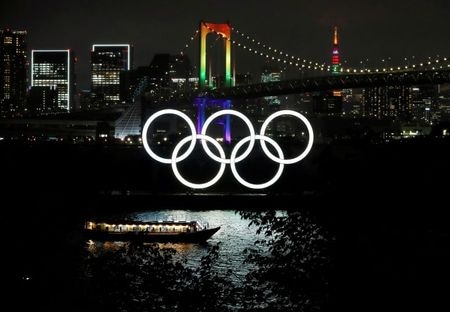 　５月２７日、日本と欧州連合（ＥＵ）は首脳協議を開き、今夏の東京五輪・パラリンピック開催を支持することで一致した。都内で４月撮影（２０２１年　ロイター/Issei Kato）