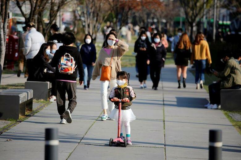 韓国疾病予防管理局（KCDC）は、国内で新たに新型コロナウイルスに感染した人は報告されなかったと発表した。写真はソウルで3日撮影（2020年　ロイター／Heo Ran）