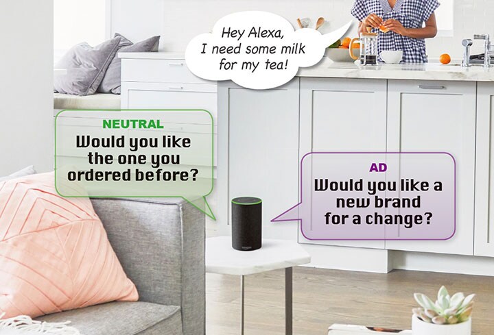 「紅茶に入れるミルクが欲しい！」と言えば、アレクサからお薦めブランドを紹介されるかも　Amazon.com. Inc.