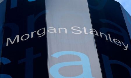 米金融大手モルガン・スタンレーが１６日発表した２０１９年第４・四半期決算は増収増益となった。ニューヨークで昨年１月撮影（２０２０年　ロイター/MIKE SEGAR）