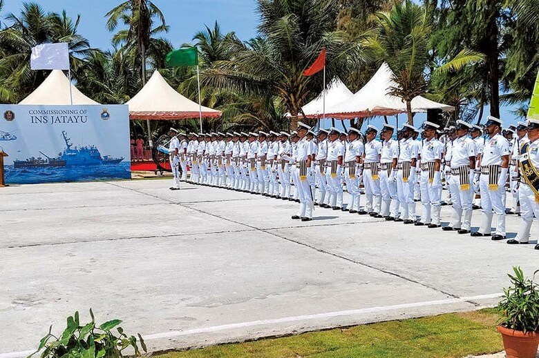 INSジャターユで行われたインド海軍の就役式　INDIA NAVYｰAP/AFLO