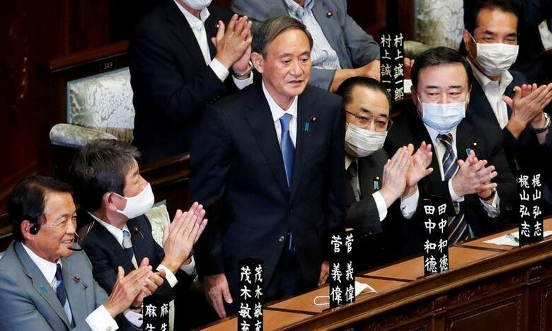 自民党の菅義偉総裁（写真）が午後、衆参両議院で第９９代首相に選出された。写真は都内で撮影（２０２０年　ロイター／Kim Kyung-Hoon）