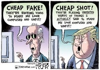 米大統領選で流行る「チープフェイク」動画とは？【風刺画で読み解くアメリカ】