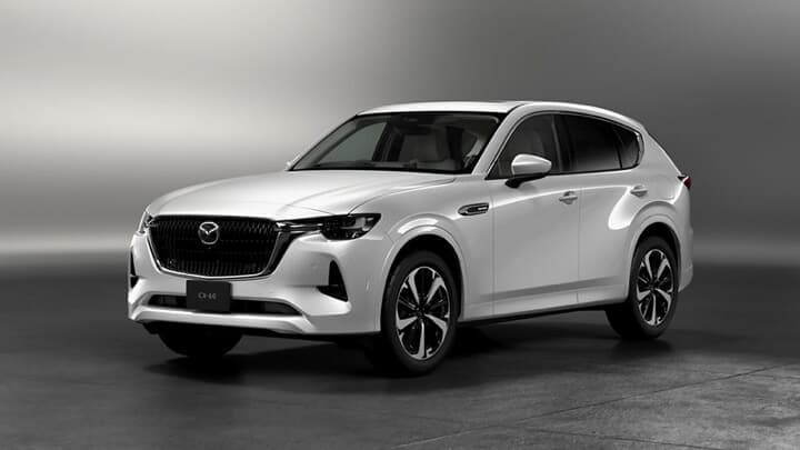 パワーと燃費の両立を実現したCX-60。注目は直列6気筒ディーゼルエンジンモデルか。写真はCX-60 XD-HYBRID Premium Modern。写真提供＝マツダ