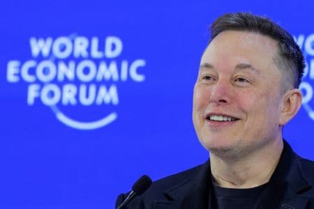 イーロン・マスク氏。1月22日、スイスのダボスで撮影。REUTERS/Denis Balibouse