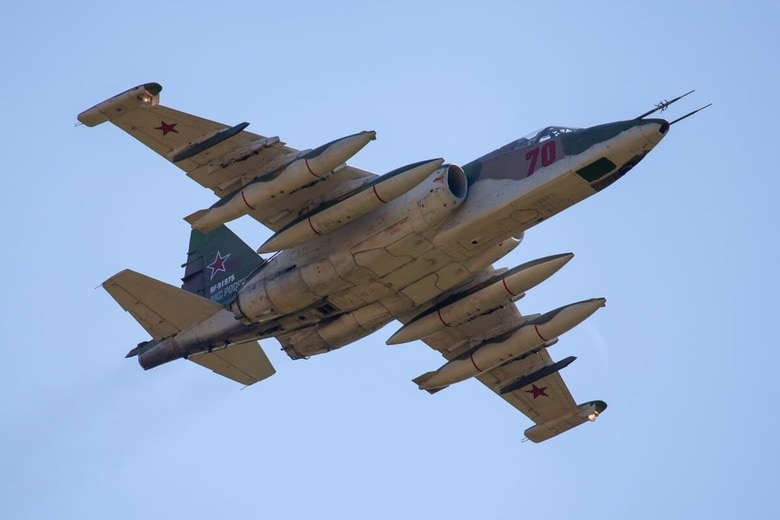 ロシア空軍のSu-25（2020年撮影）　Vladislav Sinelnikov／Shutterstock