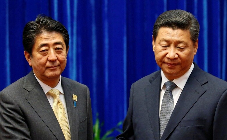 2014年11月、 APECにおける日中両首脳　Kim Kyung-Hoon-REUTERS