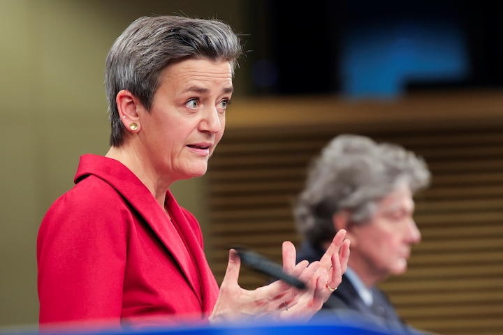 「世界で最も有名な規制当局」と評される欧州委員会・競争委員会のマルグレーテ・ベステアー長官　Olivier Matthys/REUTERS