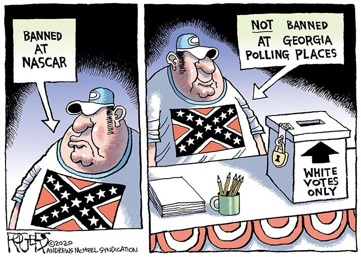 Clinging to the Stars and Bars / (c)2020 ROGERS-ANDREWS McMEEL SYNDICATION