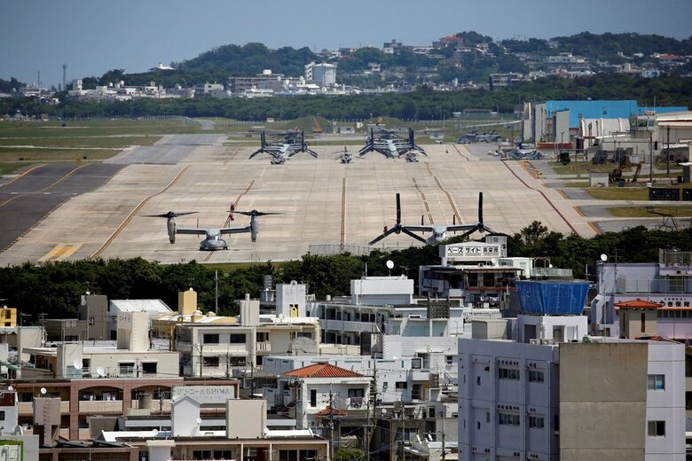 米海兵隊普天間飛行場（2018年3月撮影）　Issei Kato/File Photo-REUTERS