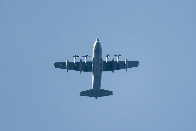 C130ハーキュリーズ（写真は独空軍のもの）　DPA / Picture Alliance-REUTERS