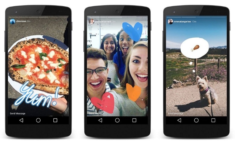 インスタグラムが2016年8月から提供している機能「ストーリーズ」。投稿の気軽さが受け、ユーザーはこぞって利用している（写真：Instagram）