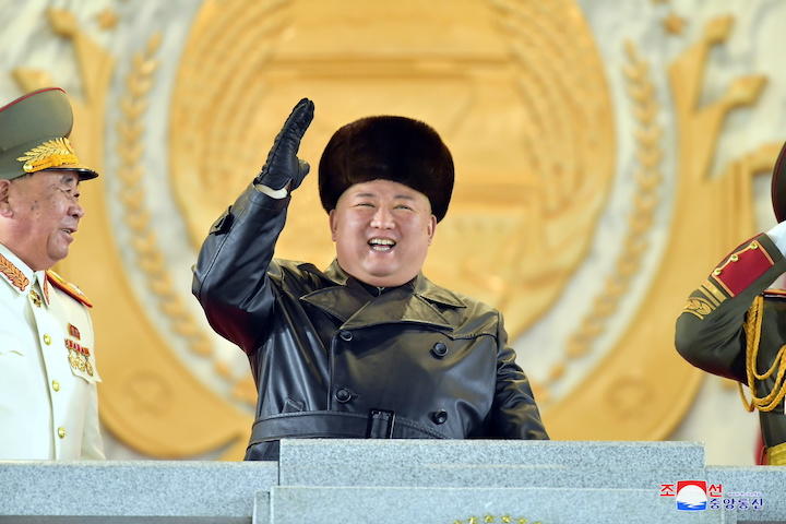 今年1月に開催された朝鮮労働党第８次大会に出席した金正恩　KCNA/REUTERS