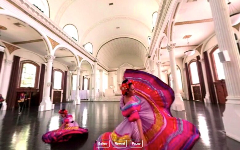 グーグルの360度動画のデモ 特設ページから