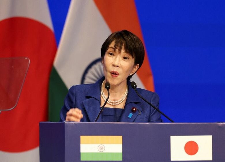 高市早苗首相。7月2日、インドのニューデリーで撮影。 REUTERS/Bhawika Chhabra