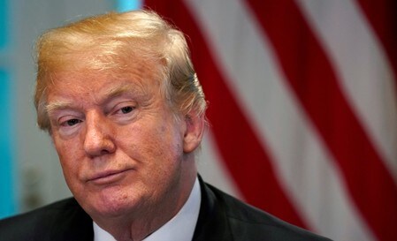 　５月１６日、トランプ米大統領は北朝鮮の金正恩朝鮮労働党委員長との会談が実現するかは分からないとしながらも、朝鮮半島の非核化を主張し続けるとの立場を示した（２０１８年　ロイター/Kevin Lamarque）