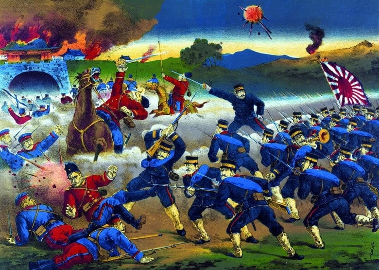 日露戦争の木版画　UNIVERSAL HISTORY ARCHIVE-UNIVERSAL IMAGES GROUP/GETTY IMAGES