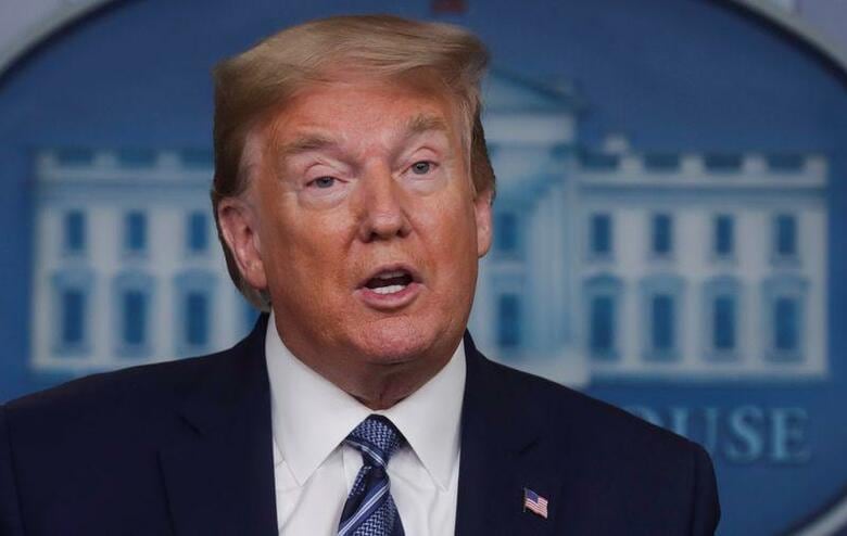 米大統領選の激戦州で行われた都市封鎖に反対する抗議活動が、共和党の複数の議員やトランプ大統領（写真）の選挙陣営の関係者が組織したり煽っていたことが20人以上の関係者の話で明らかになった。写真はワシントンで21日撮影（2020年　ロイター／Jonathan Ernst）