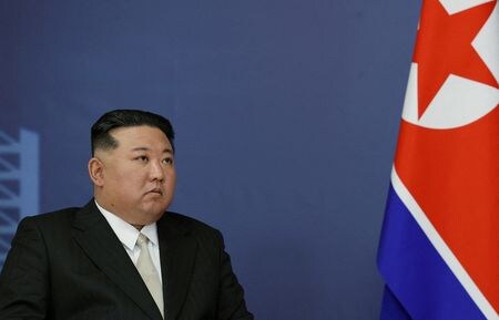 海上保安庁は１４日午後、防衛省の情報として北朝鮮から弾道ミサイルの可能性があるものが発射されたと発表した。２０２３年９月撮影（２０２４年　Sputnik/Vladimir Smirnov/Pool via REUTERS）