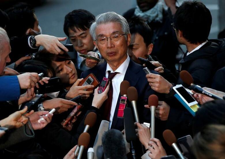 日産自動車の前会長、カルロス・ゴーン被告の弁護を担当していた弘中惇一郎弁護士（写真）は１６日、東京地裁に対して前会長のすべての事件について辞任届けを提出した。２０１９年撮影（２０２０年　ロイター/Issei Kato）
