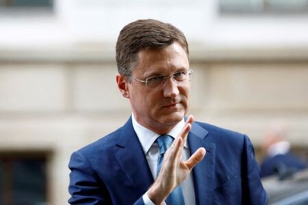　ロシアのノバク副首相は、ロシア産天然ガスを中国に輸送するパイプライン「シベリアの力２」について「近い将来」に両国が契約を締結すると述べた。オーストリア・ウィーンのＯＰＥＣ本部で２０２２年１０月撮影（２０２４年　ロイター／Lisa Leutner/File Photo