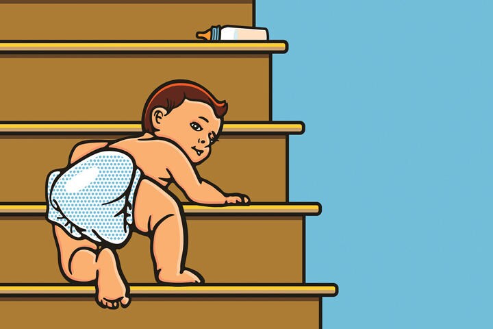 段差での転落、目を離した間の溺水、ボタンや電池などの誤飲など、起こりやすい事故には繰り返されてきたパターンがありデータも蓄積されている　IILLUSTRATION BY SIRITAT TECHAPHALOKUL-SHUTTERSTOCK