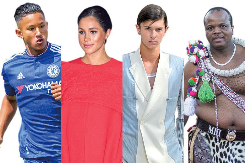 （左から）ブルネイのファイク・ボルキア（DARREN WALSH-CHELSEA FC/GETTY IMAGES）、英メーガン妃（SAMIR HUSSEIN-POOL-WIREIMAGE/GETTY IMAGES）、デンマークのニコライ王子（VICTOR VIRGILE-GAMMA-RAPHO/GETTY IMAGES）、エスワティニのムスワティ3世国王（IHSAAN HAFFEJEE-ANADOLU AGENCY/GETTY IMAGES）