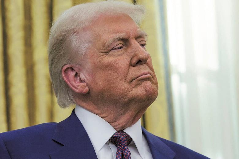 トランプは武力行使の可能性については口をつぐむ「曖昧戦略」を踏襲しつつ　SIPA USA―REUTERS