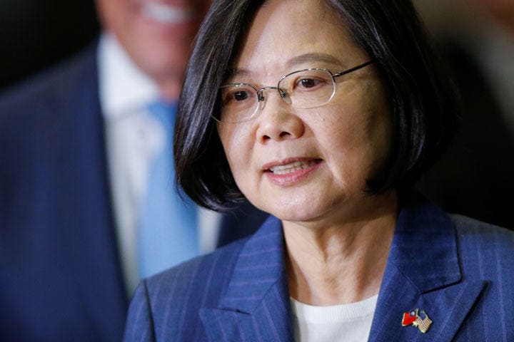 中国が提唱する一国二制度を拒否し続けてきた蔡英文総統　Eduardo Munoz-REUTERS