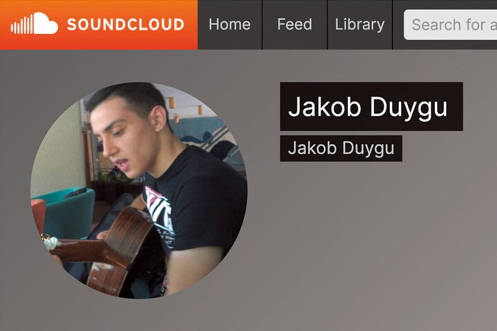 音楽共有サイト・サウンドクラウドで発見されたジェイコブ・ドゥイグのプロフィール欄