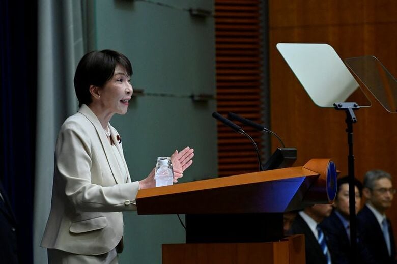 写真は高市早苗首相。7月27日、都内で代表撮影。REUTERS